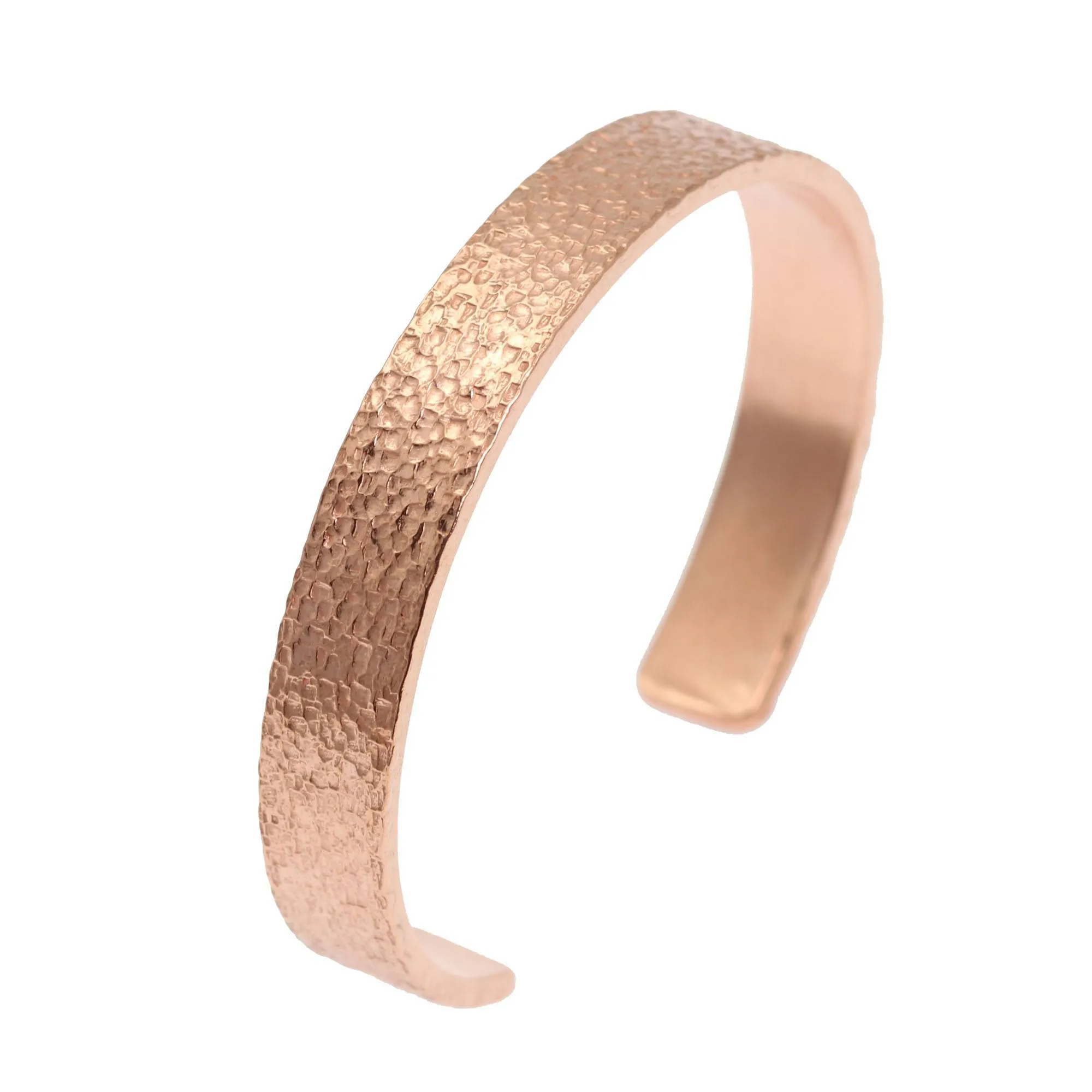 Men's Texturized Copper Cuff Bracelet - 10mm Wide