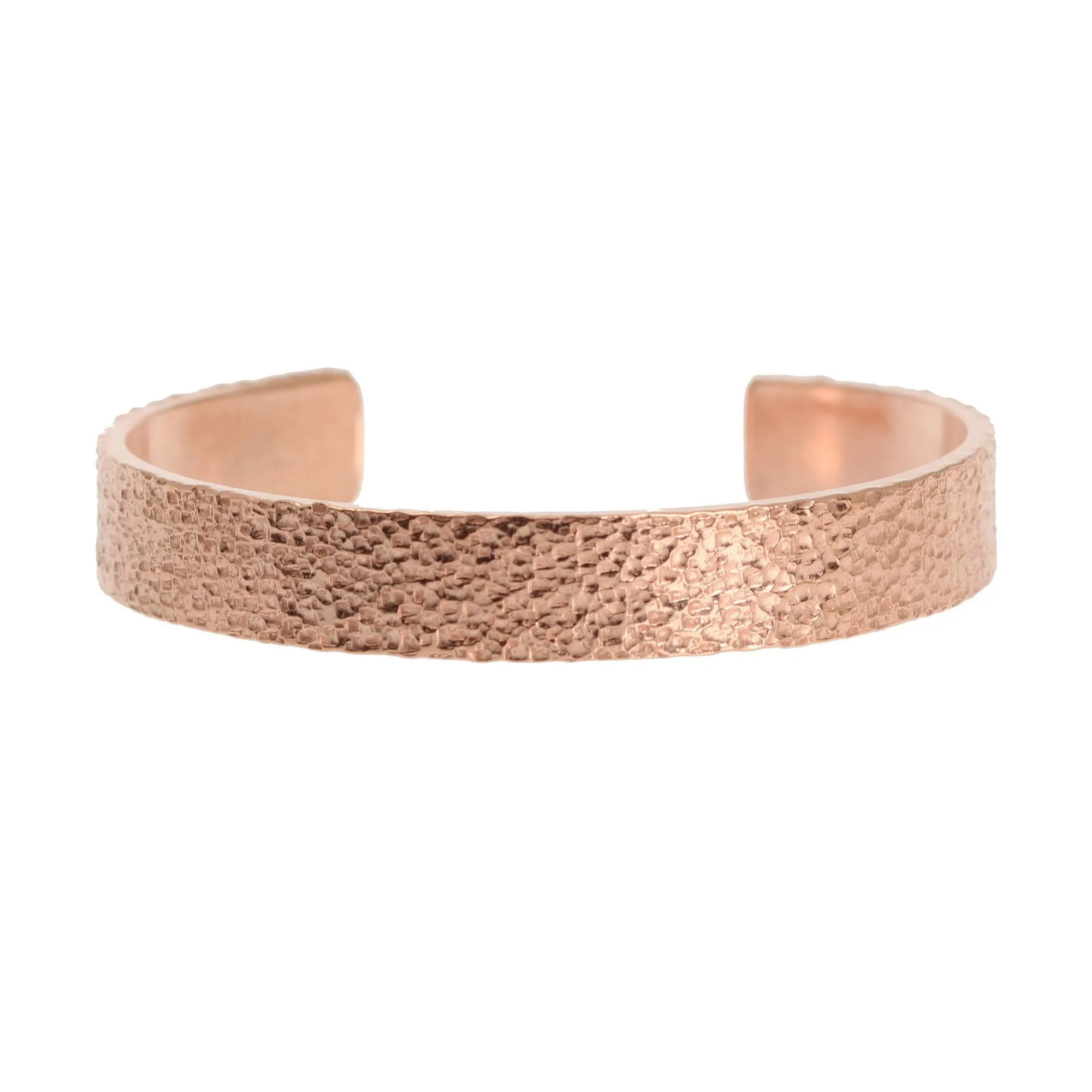 Men's Texturized Copper Cuff Bracelet - 10mm Wide