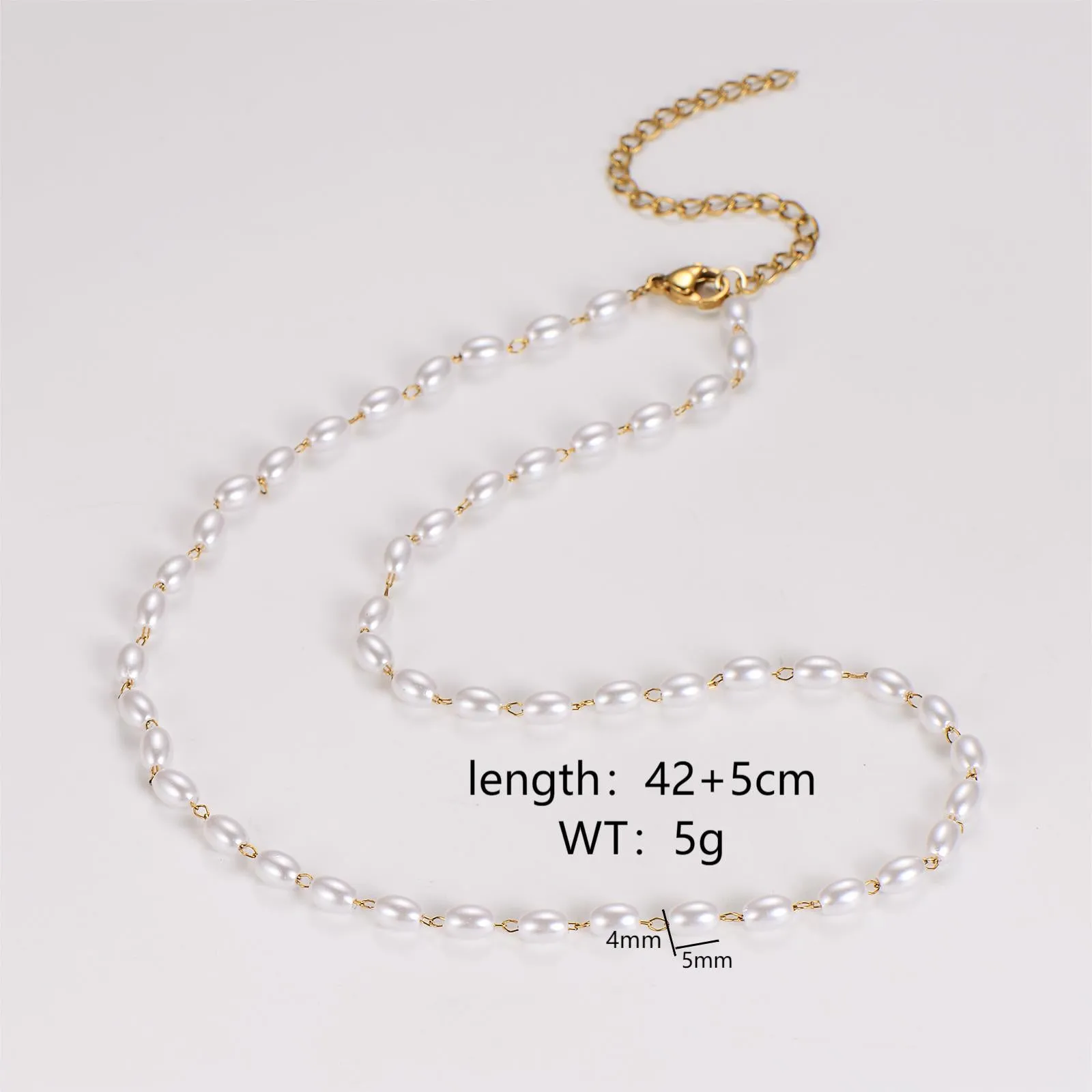 Minimalist Asymmetrical Chain Stainless Steel Electroplating Necklaces