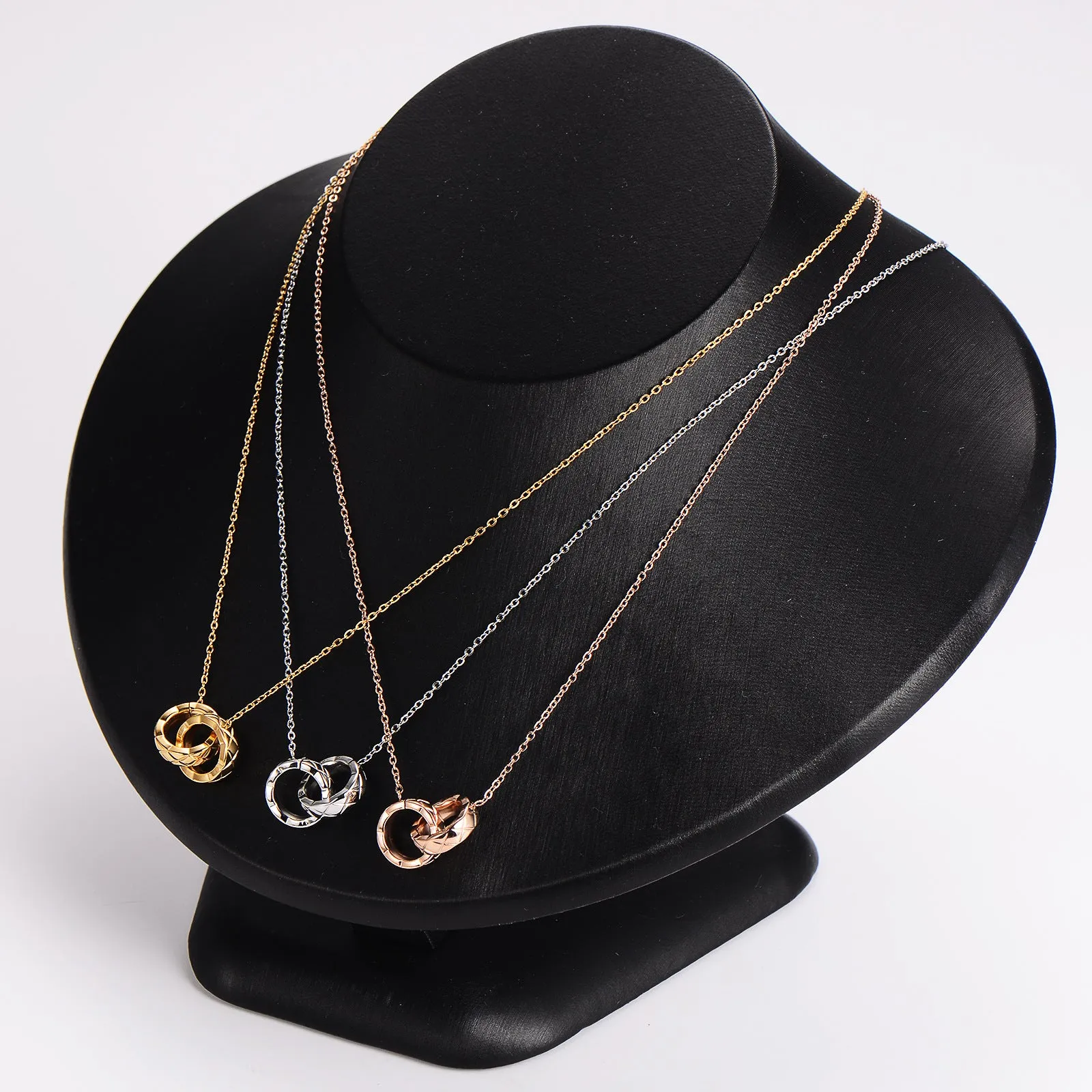 Minimalist Circle Stainless Steel Electroplating Necklaces