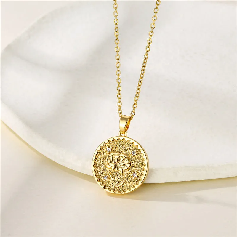 Minimalist Flower Stainless Steel Electroplating Necklaces