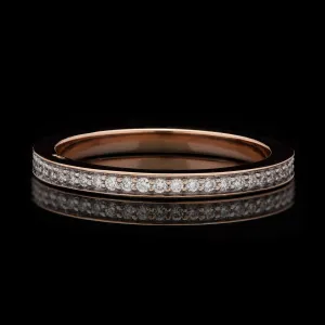 Nanis Pillar Diamond 18Kt Rose Gold Eternity Band