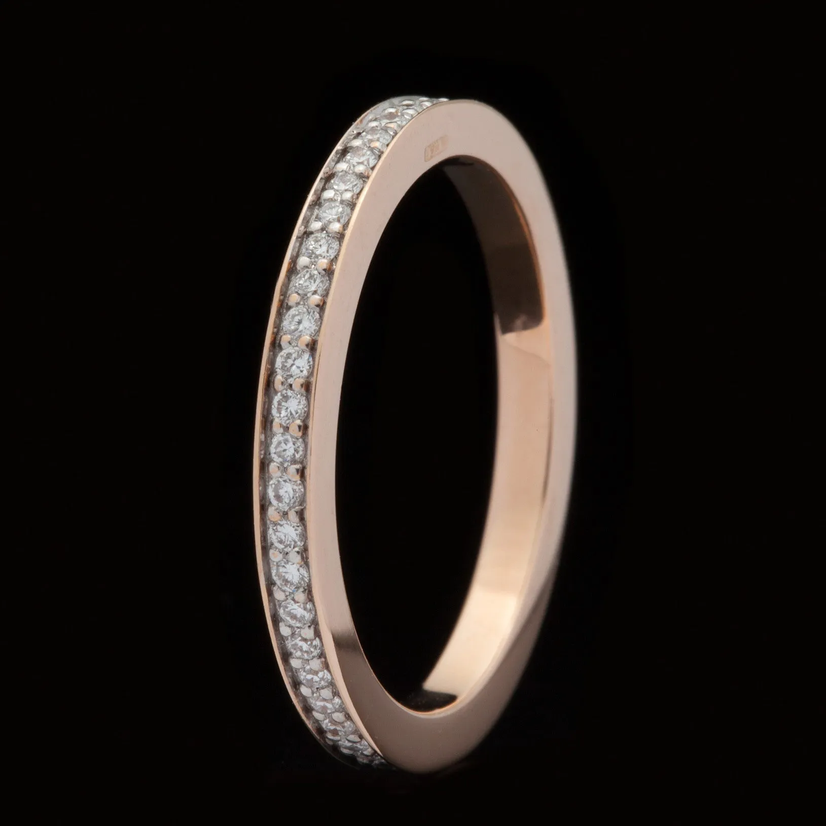 Nanis Pillar Diamond 18Kt Rose Gold Eternity Band