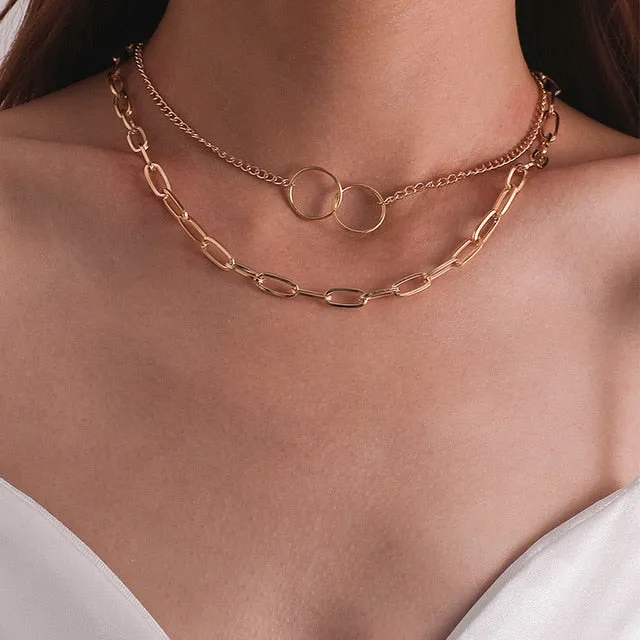 Necklace  Classy Fashion Asymmetric Lock              ID A112 - 1139