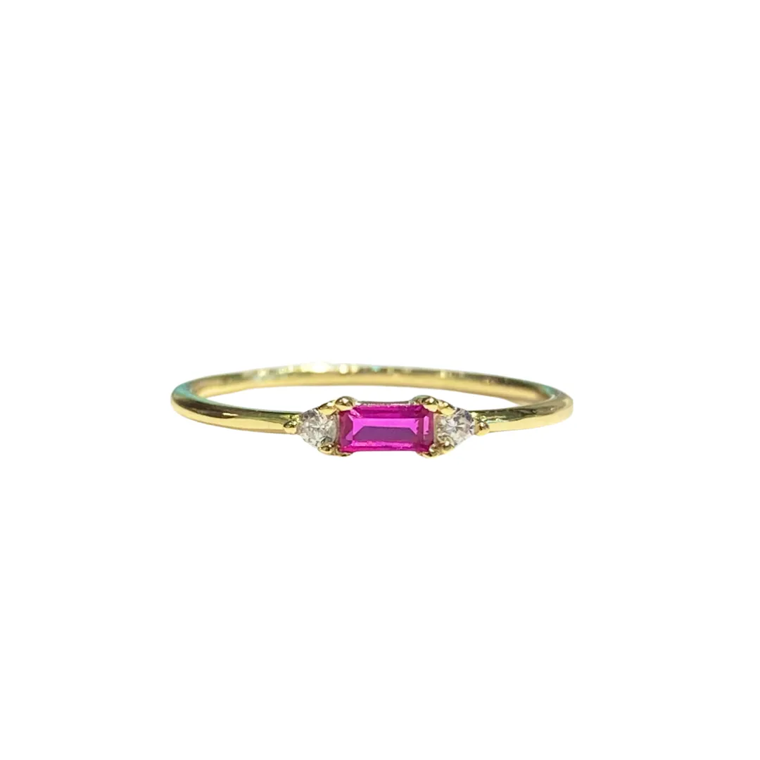 Noelly Baguette Birthstone Ring