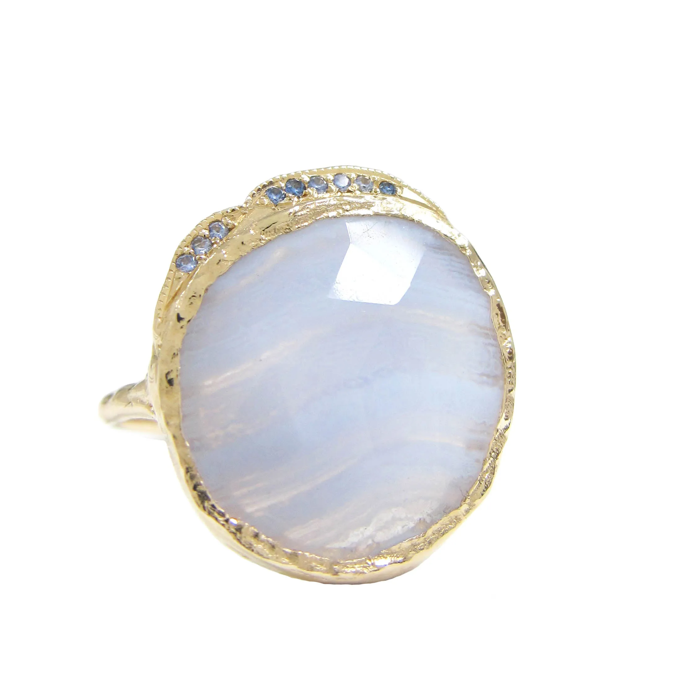 One-Of-A-Kind Blue Lace Agate Hidden Cove Ring