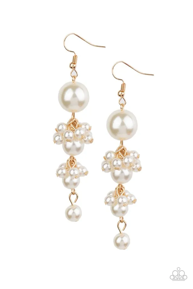 Paparazzi Earring ~ Ageless Applique - Gold