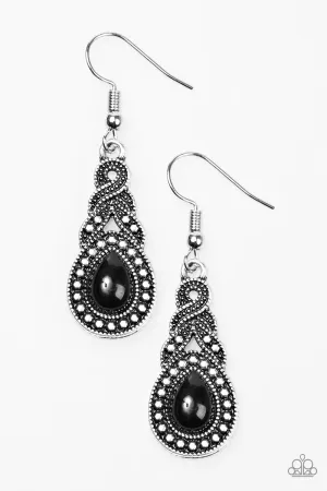 Paparazzi Earring ~ Looking Suave - Black