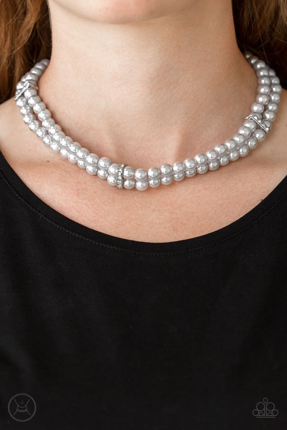 Paparazzi Put On Your Party Dress - Silver Choker Necklace