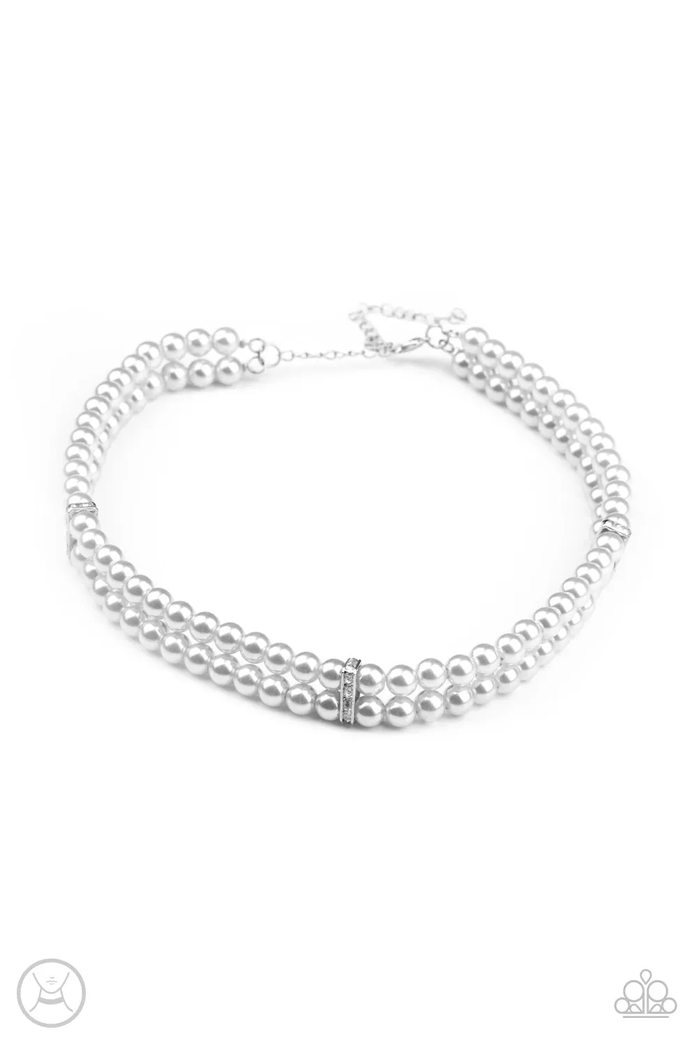 Paparazzi Put On Your Party Dress - Silver Choker Necklace