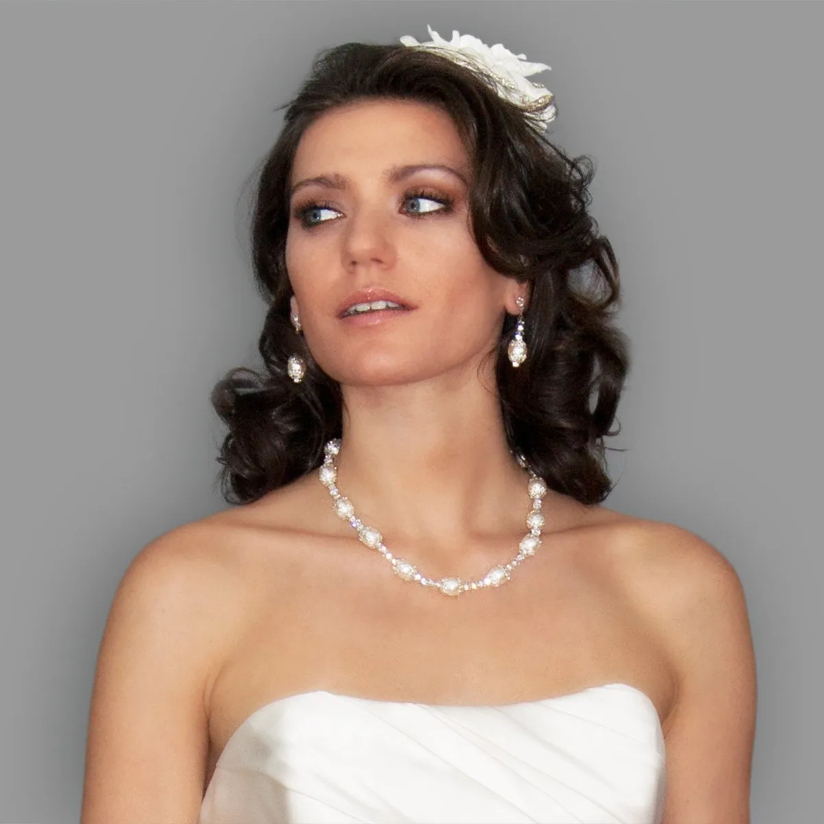 Pearl, Crystal & Filigree Bridal Necklace