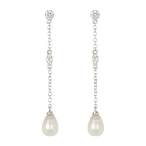 Pearl Drop Earrings silver