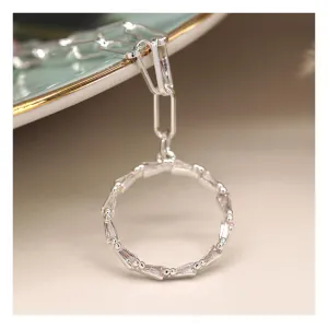 POM Peace of Mind Silver Plated Delicate Circle Necklace