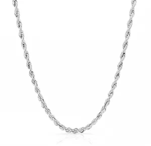 RONNIE SILVER ROPE CHAIN NECKLACE