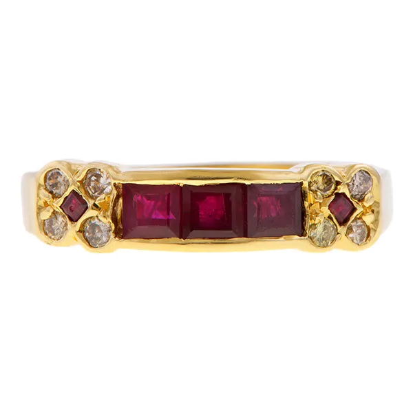 Ruby & Diamond Band Ring