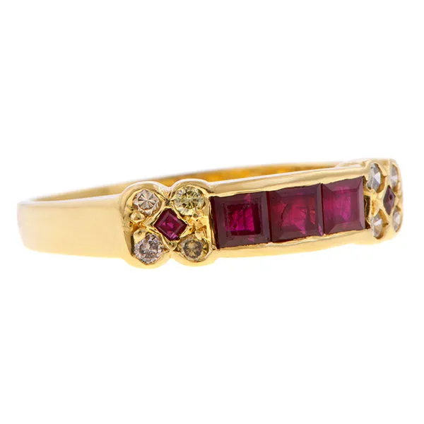 Ruby & Diamond Band Ring