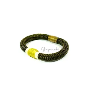 Rugged Eleanor Bracelets: Gold Olive