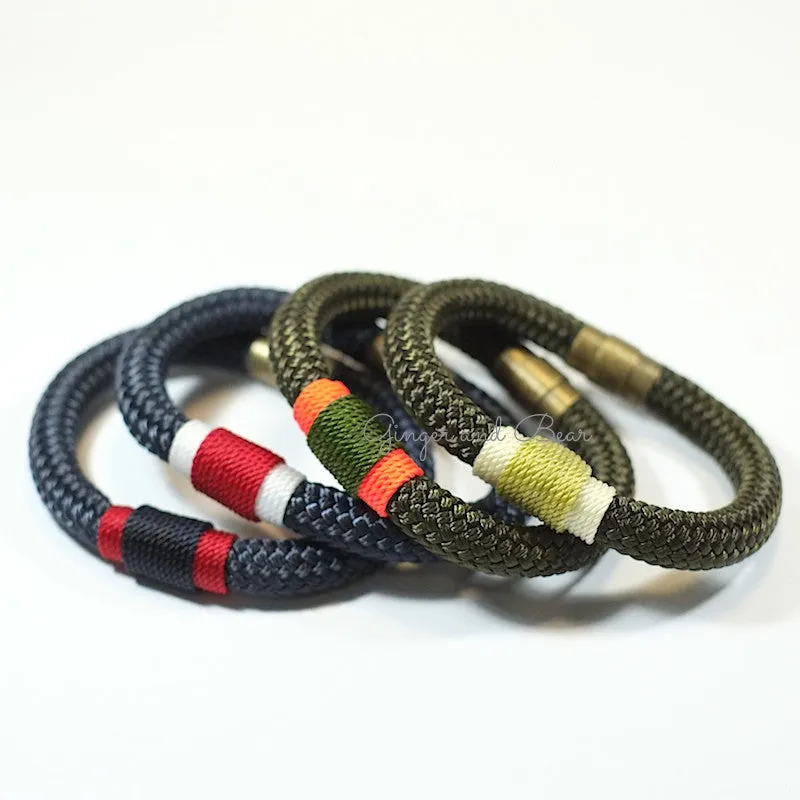 Rugged Eleanor Bracelets: Gold Olive