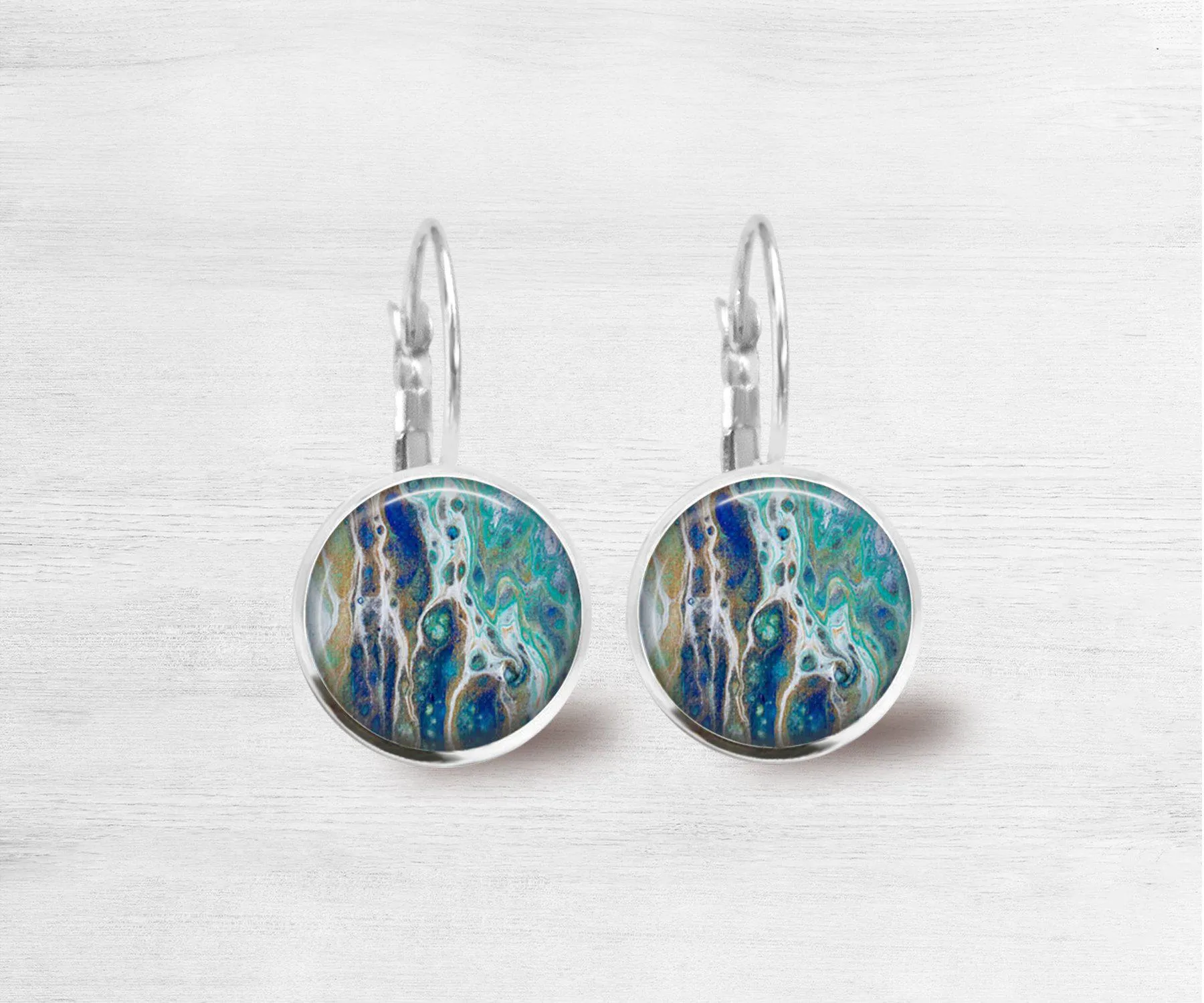 Sapphire Shores Dangle Earrings | Beach Jewelry | Handmade