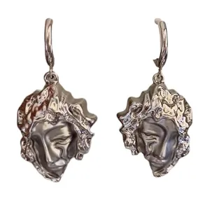 Sculpted Face Abstract Earrings