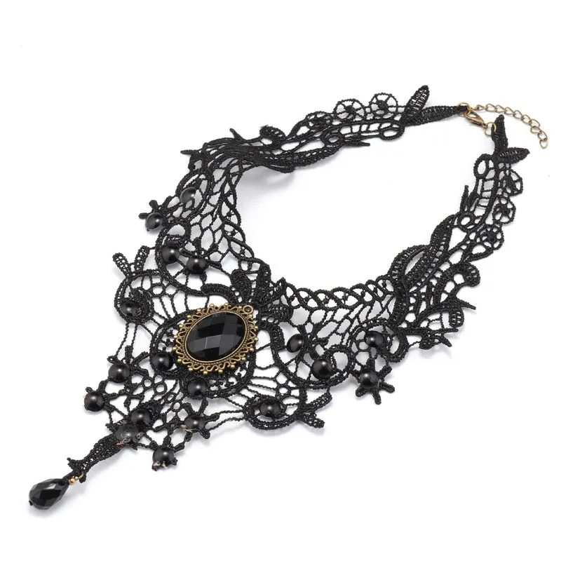 Sexy Big Statement Beads Flowers Water Droplets Crystal Necklaces & Pendants