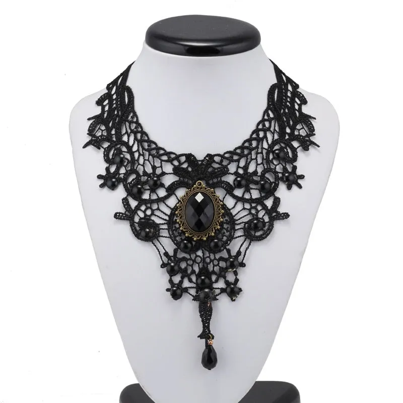 Sexy Big Statement Beads Flowers Water Droplets Crystal Necklaces & Pendants