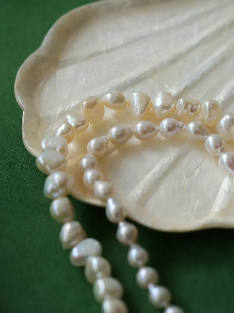 Shaped Irregular Baroque Pearl Necklace