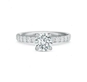 Shared Prong Engagement Ring Setting