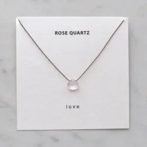 Soulsilk - Rose Quartz Necklace Card (Love)