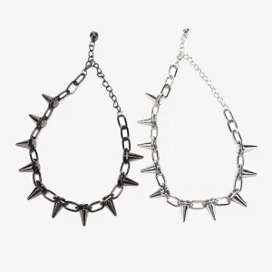 Spike Rivet Necklace Rock Gothic Chokers