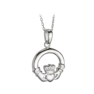 Sterling Silver Small Claddagh Pendant