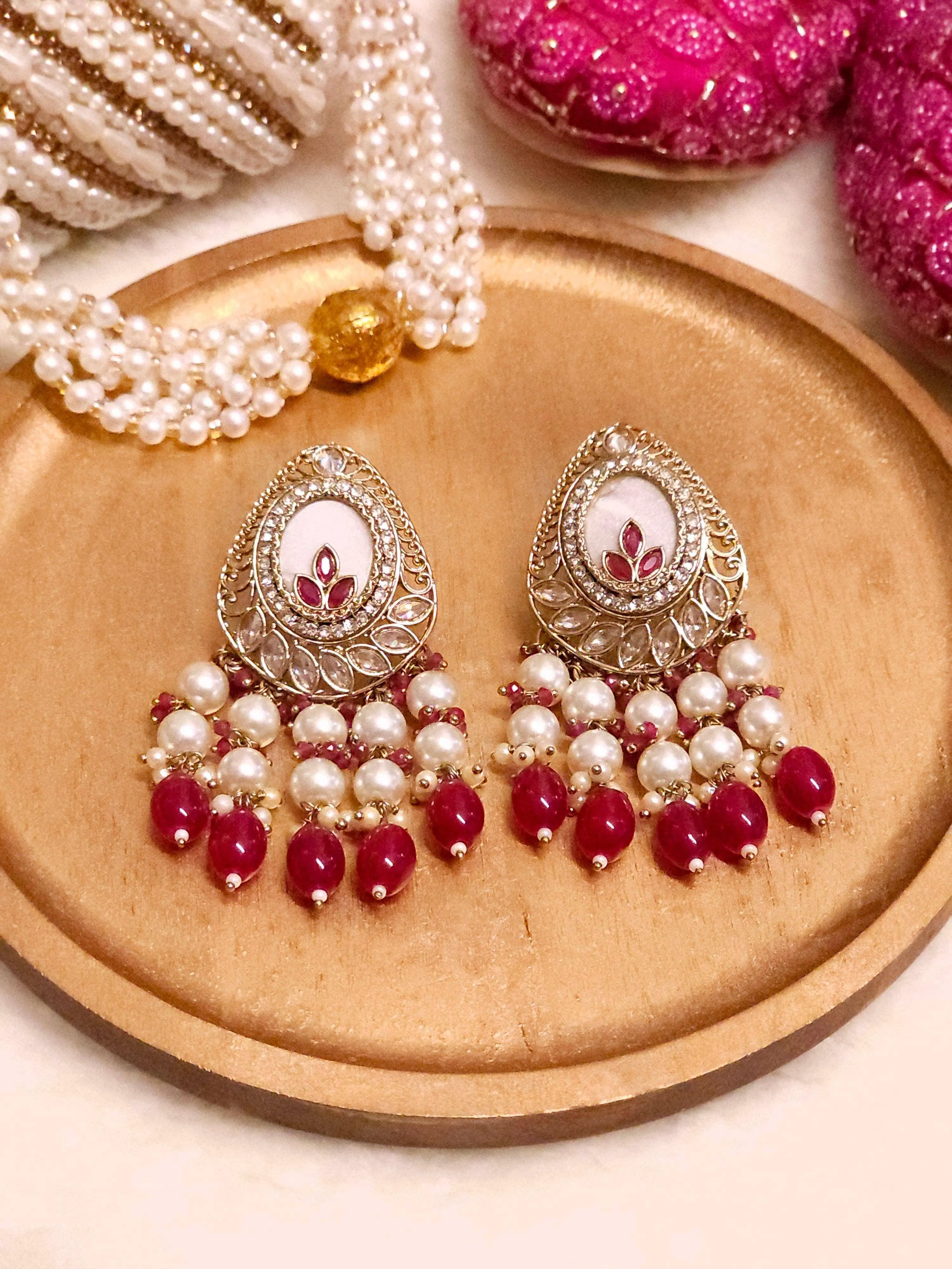 Tamanna Bridal Pearl Earrings | Pearl Drop Earrings