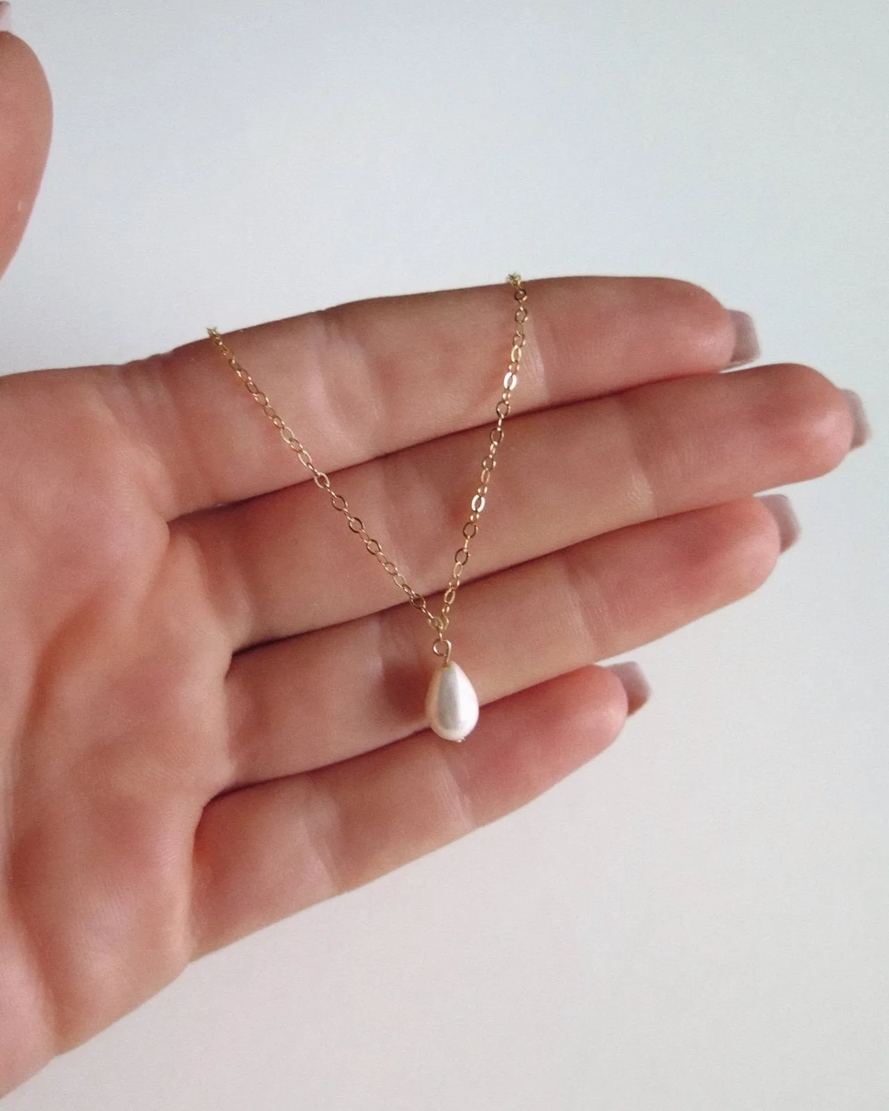 Teardrop Pearl Necklace Set (10% Off)