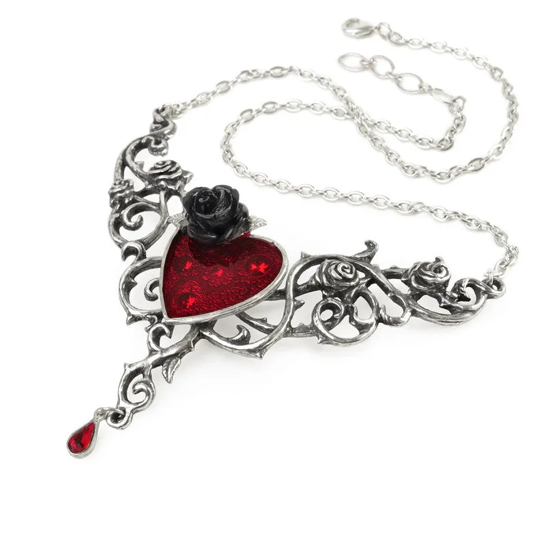 THE BLOOD ROSE HEART NECKLACE