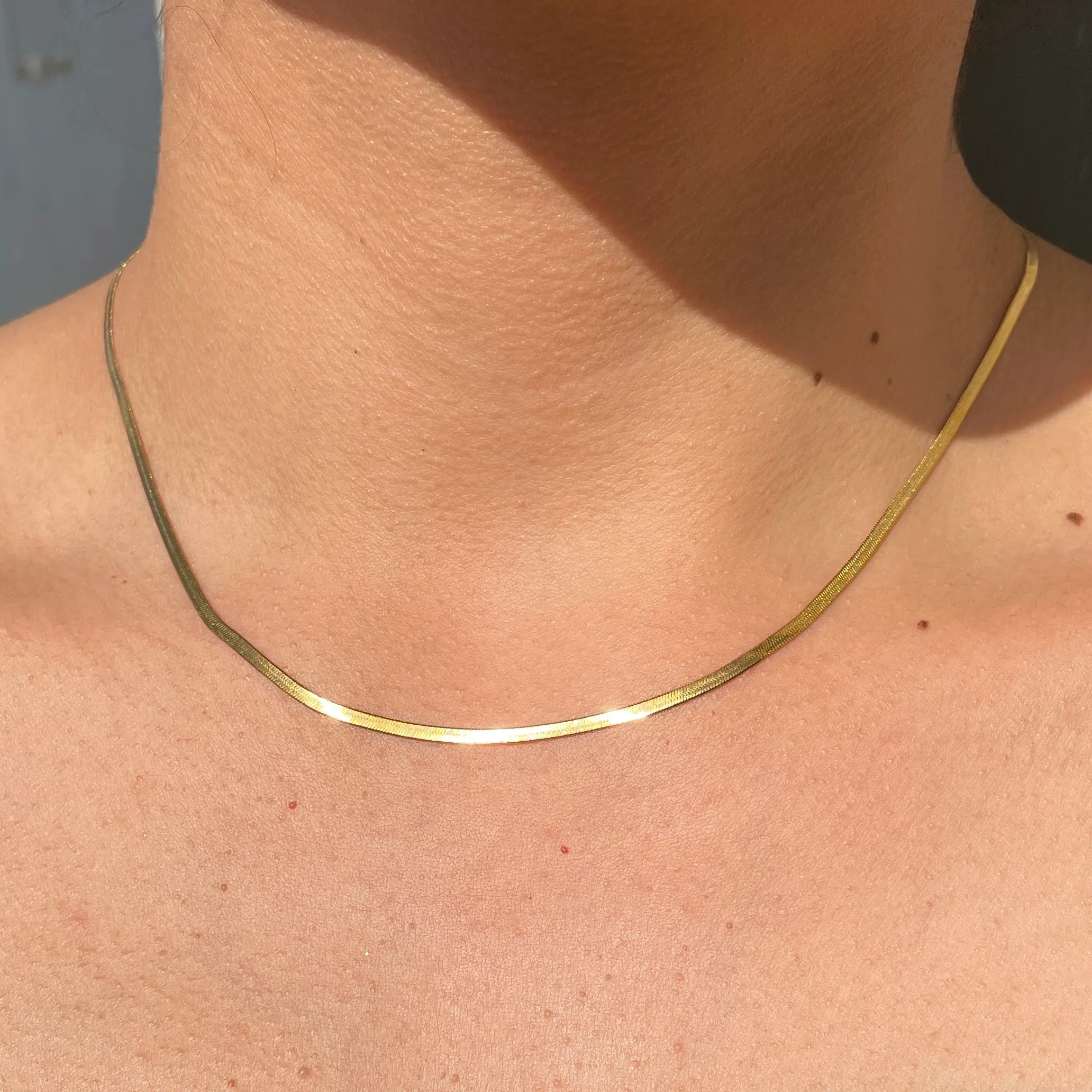 Thin Herringbone Necklace