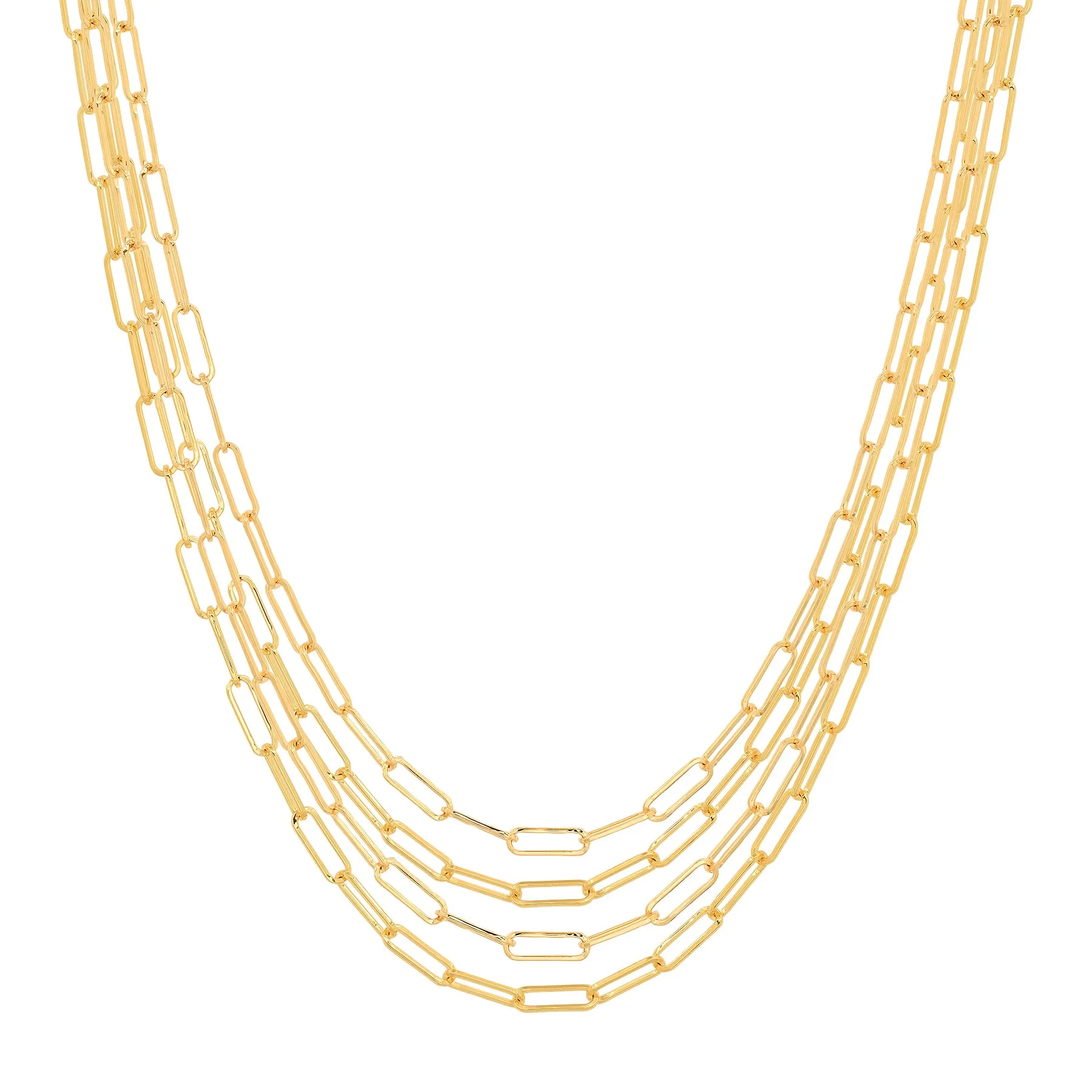 THIN PAPER CLIP CHAIN, 14KT GOLD