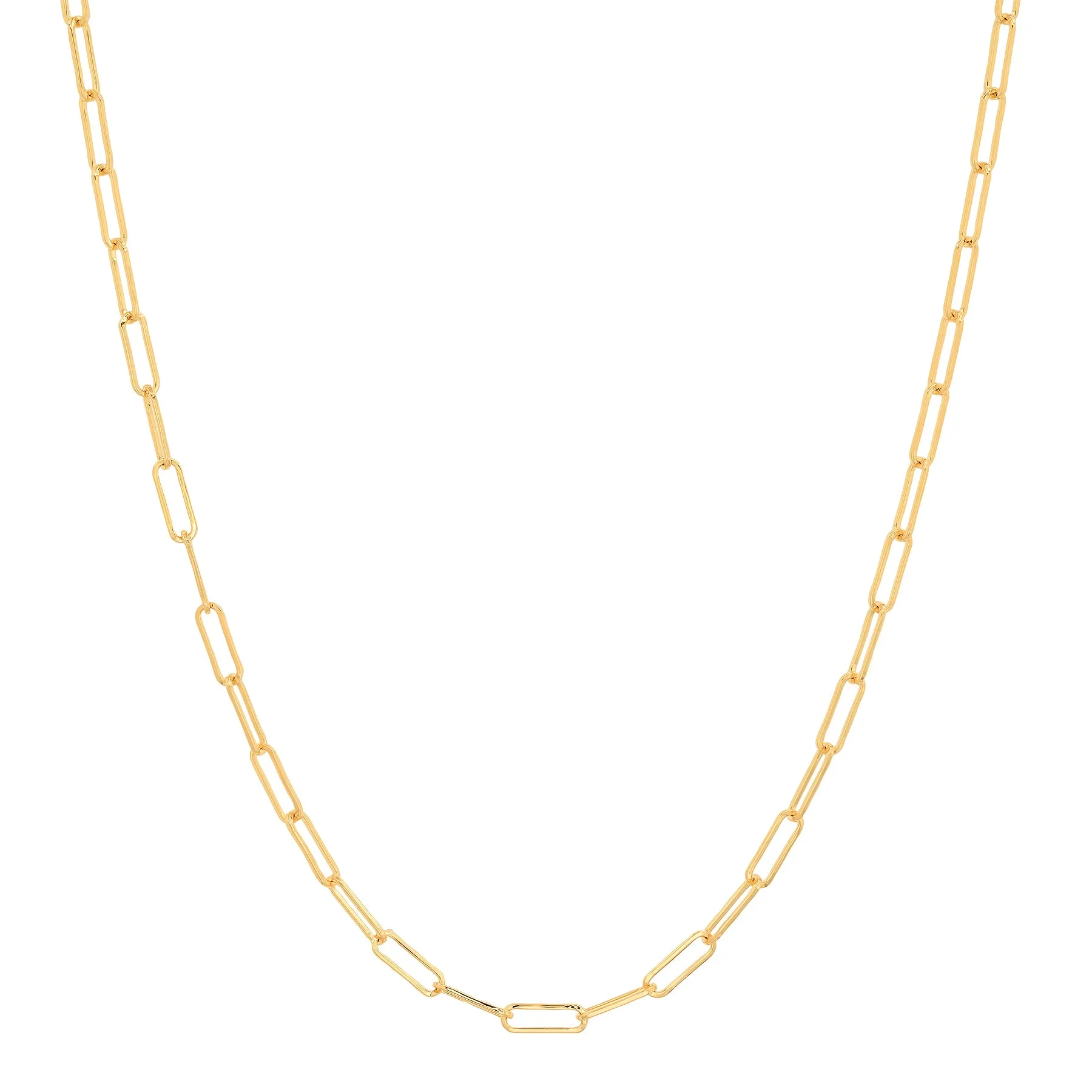 THIN PAPER CLIP CHAIN, 14KT GOLD