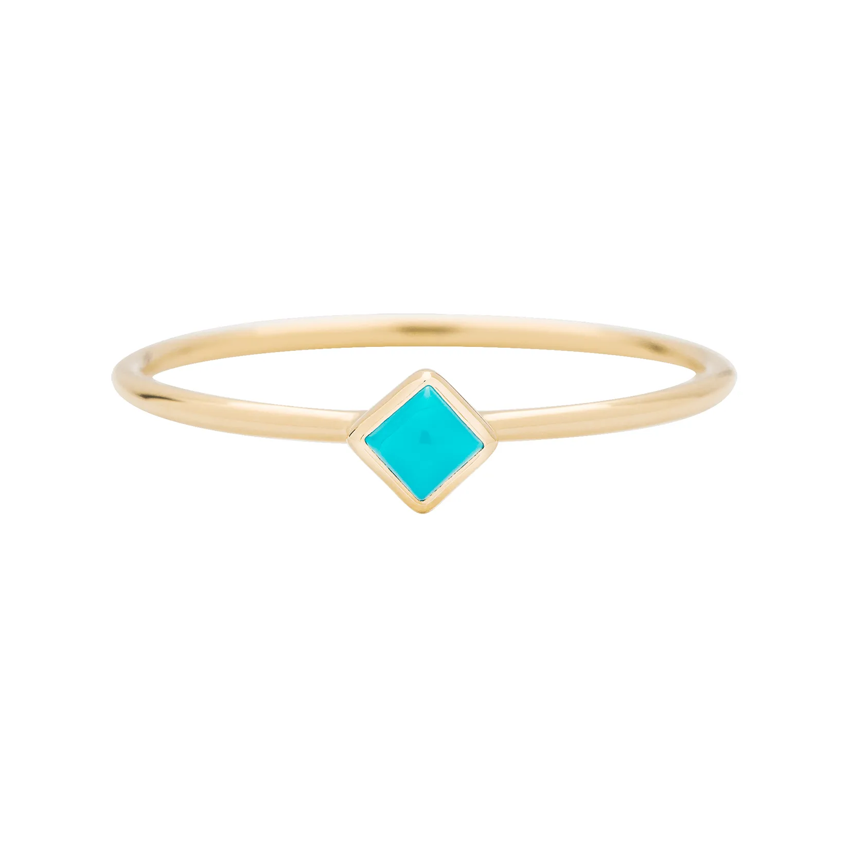 Turquoise Stacking Ring - Princess Cut