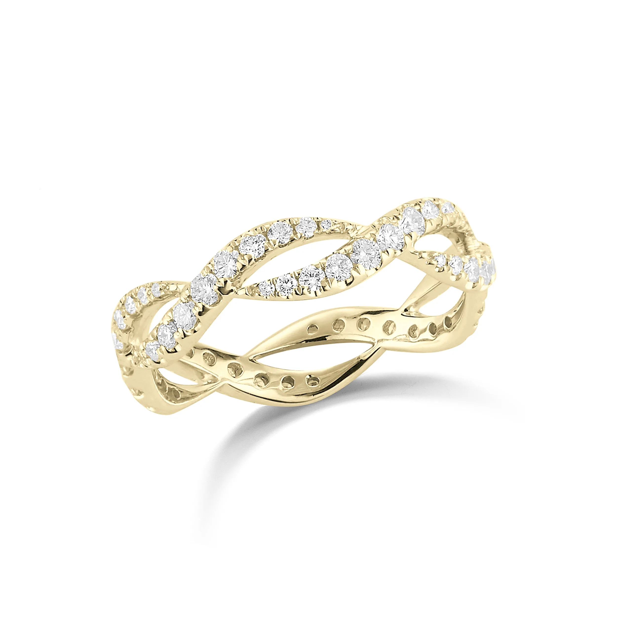 Twisted Diamond Fashion Ring