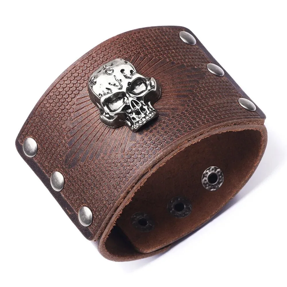 Viking Cowhide Men's Bracelet