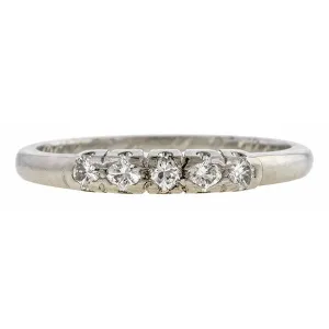 Vintage Diamond Wedding Band Ring