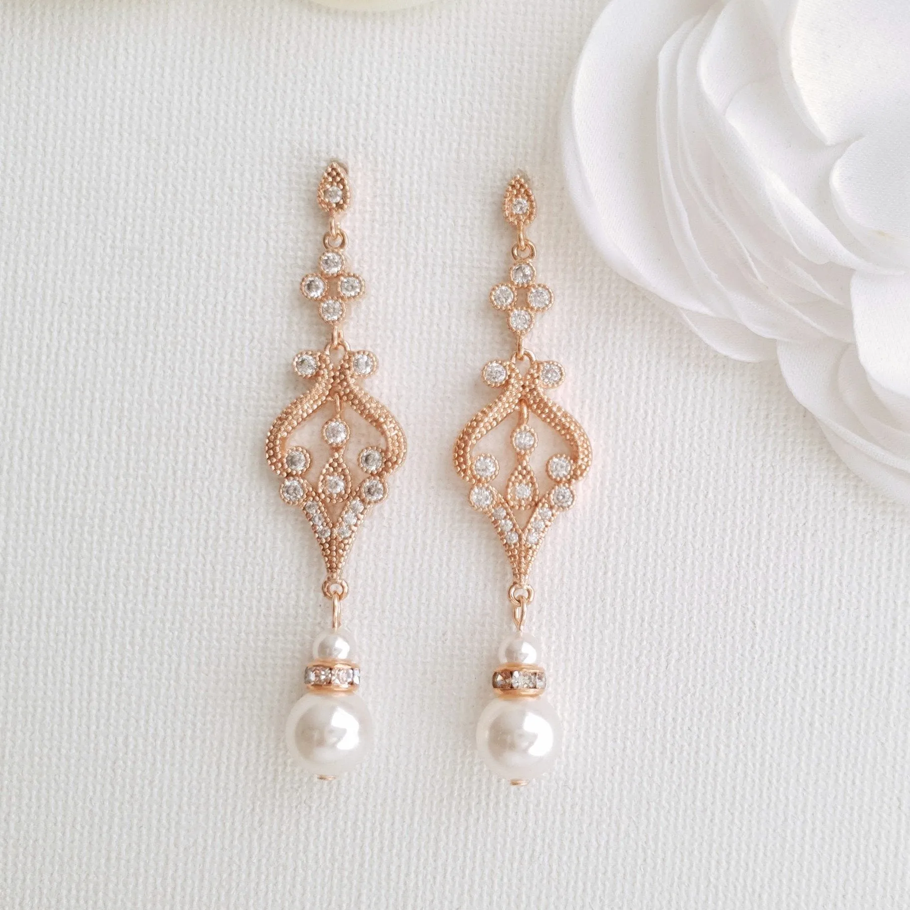 Vintage Gold Earrings-Elizabeth