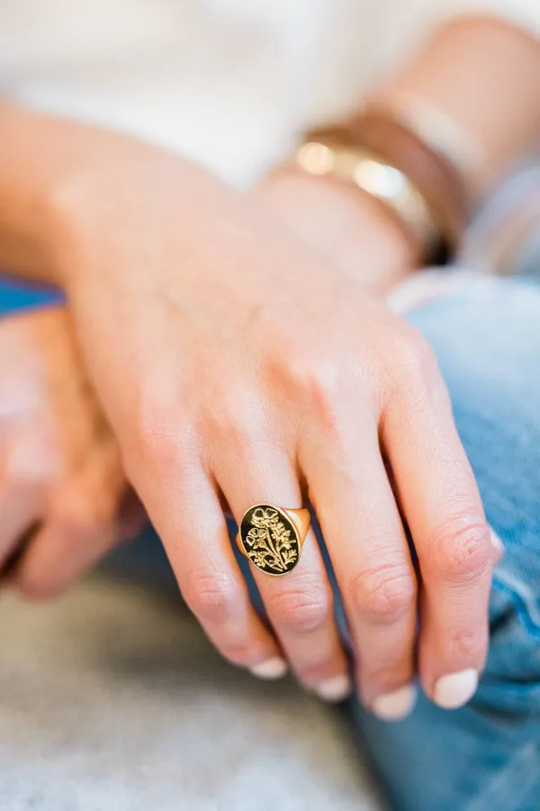 Vintage Wildflower Rings