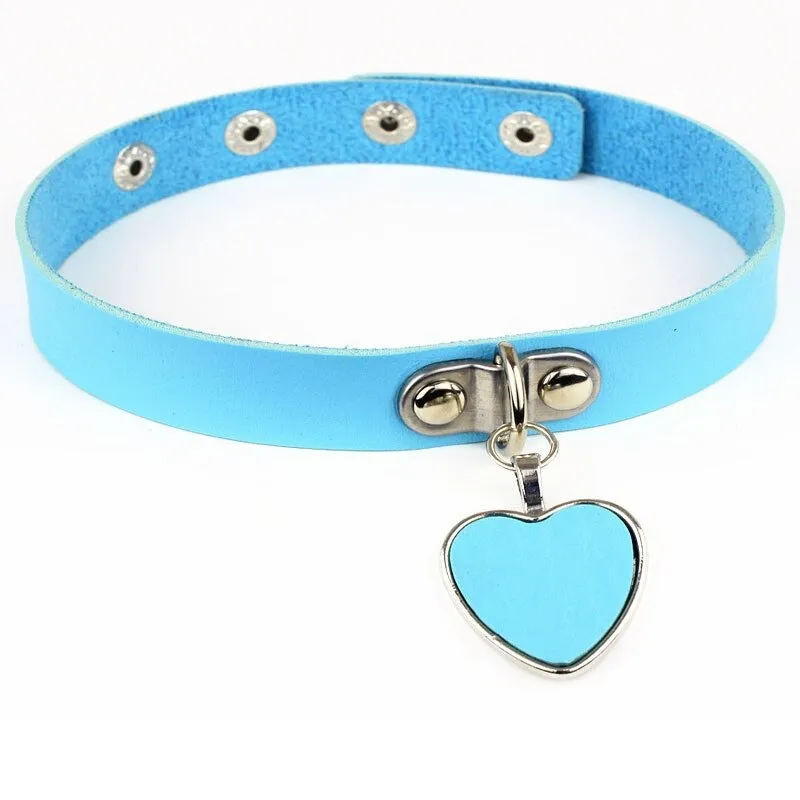 Women's Fashion Gothic Choker / Necklace Choker PU Leather Collar with Heart