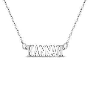 Zephyr Custom Name Women's Necklace - Sterling Silver